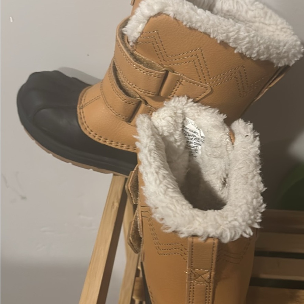 Cat & Jack Tan and Black Stylish Boots